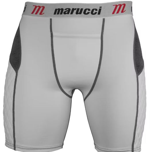 YOUTH ELITE PADDED SLIDING SHORT W/CUP WHITE