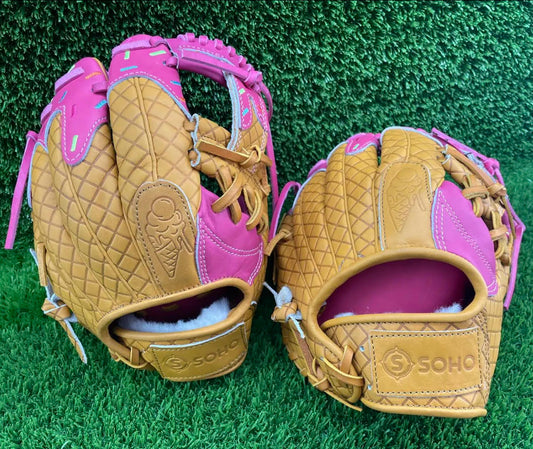 Custom Pro Stock Strawberry Donut 11.5-inch Steerhide Leather Ice Cream Baseball Glove